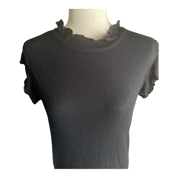 NWT-URBAN GIRL-BLACK RIBBED DRESS-SIZE MEDIUM - Picture 3 of 6